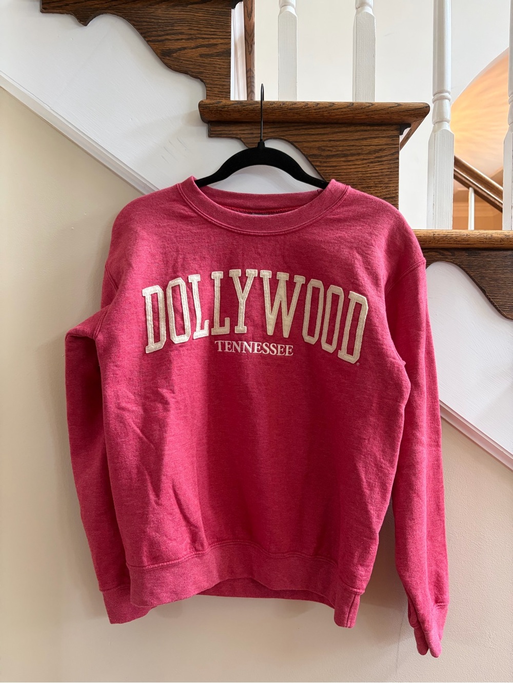 Small Dollywood Tennessee Crewneck Sweatshirt Deep Pink